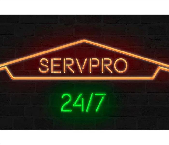 servpro 24/7 light up sign