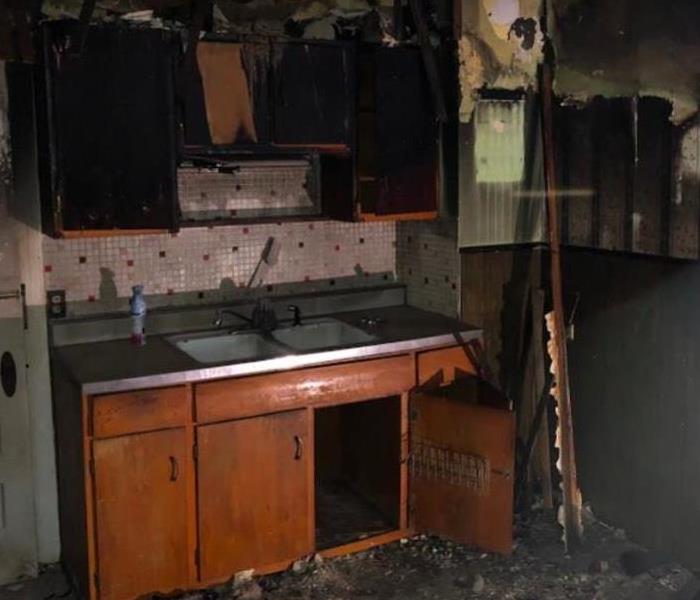 fire damaged kitchen 